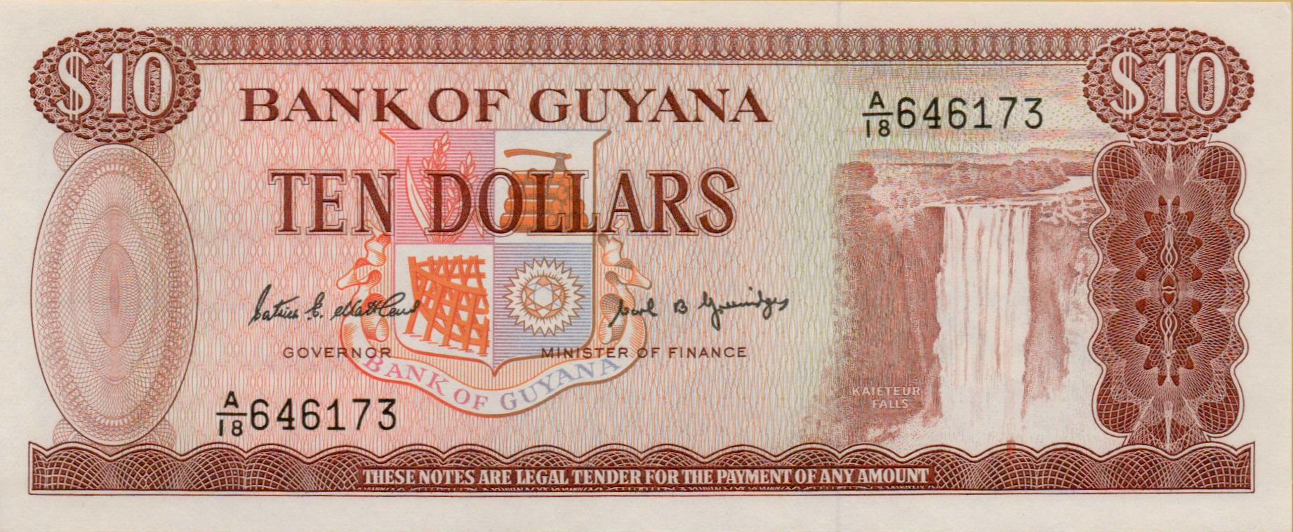 Guyana 10 1966 UNC P-23/d